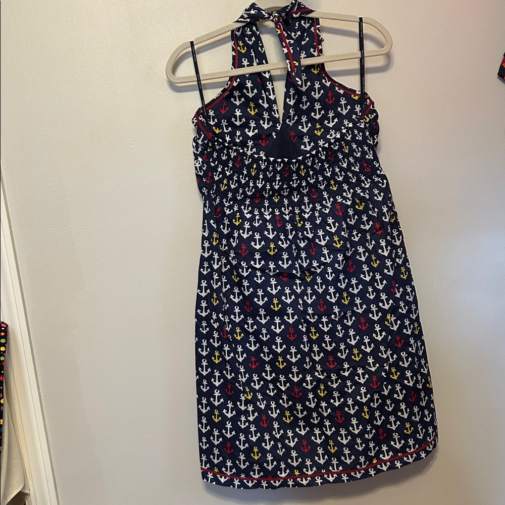 Tommy Hilfiger Navy Resort Dress Cruise Vacation Natural Fiber - Picture 3 of 4